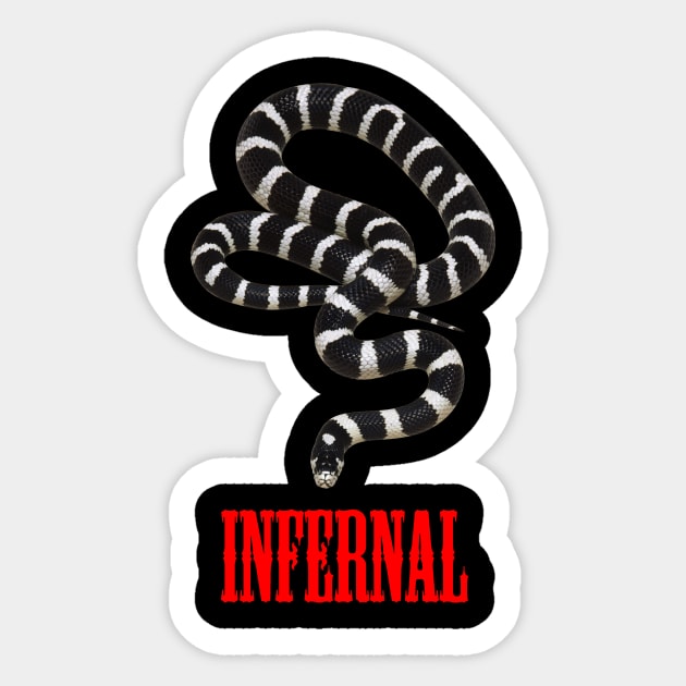 Infernal Snake Sticker by artpirate